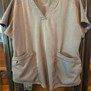 Gray- Climate Right by Cuddleduds scrub top